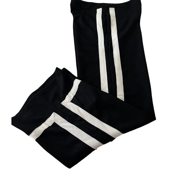 WHY (DRESS) HI-RISE WIDE LEG SIDE ZIP DRESS PANTS, WOMANS, M-BLACK-WHITE STRIPES - Picture 6 of 12